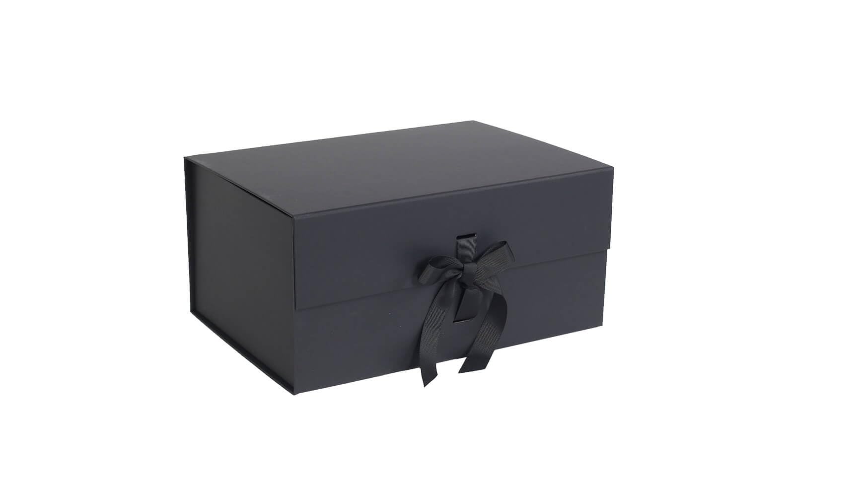 10x Magnetbox Geschenkbox Geschenkkarton "Oxford" 230 x 170 x 70 mm Magnetverschluss 120g/qm Schwarz hochwertige Geschenk-Verpackung