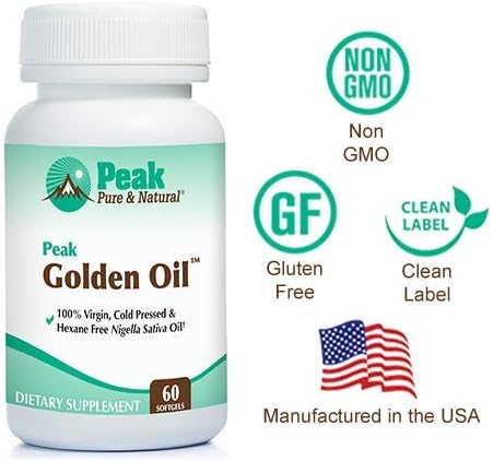 Miniatura 5 de Peak Pure & Natural, Peak Golden Oil Suplemento de aceite de semilla negra orgánico prensado en frío, aceite de semilla negra para la salud