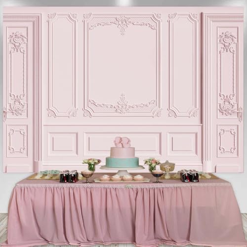 Fondo Fotográfico Rosa 7x5ft para Fotografía en Sala Vacía miniatura 3