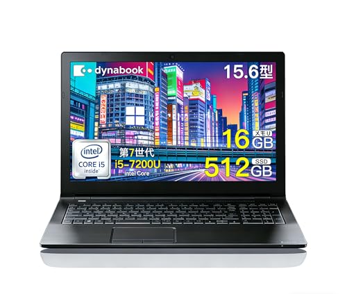 【整備済み品】 東芝 ノートパソコンoffice搭载 windows11，dynabookB55第7世代中古ノートPC Core i5 16GB ...