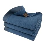 オルタ(oruTa) 泉州タオル フェイスタオル 4枚セット 厚手 日本製 ロイヤル 綿100% 34×84cm ネイビー
