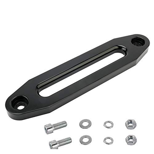 Luckyhigh 10" (254Mm) Mount Billet Aluminum Hawse Fairlead With Screws For 8000-15000 Lbs Synthetic Winch Rope, Black Color #TOP18
