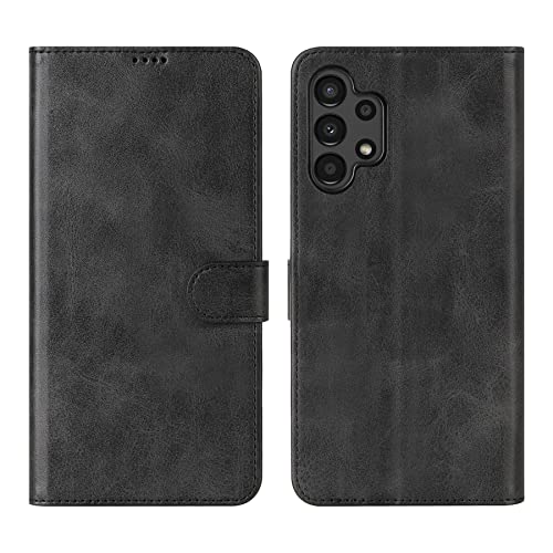 Cresee Compatible With Samsung Galaxy A13 Lte / A13 4G Case, Pu Leather Wallet Flip Cover [3 Card Slots 1 Money Pocket] [Magnetic Closure] [Stand Kickstand] Folio Phone Case For Galaxy A13 - Black #TOP28