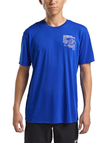 Jack Wolfskin Herren Vonnan Graphic M T-Shirt, Explore Vibrant Blue, L EU