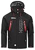 Geographical Norway Techno Men - Men's Waterproof Softshell Hooded Jacket - Comfortable Outdoor Jacket Tactical Windbreaker - Hiking Skiing Autumn Winter Spring (Black-red 3XL) #2
