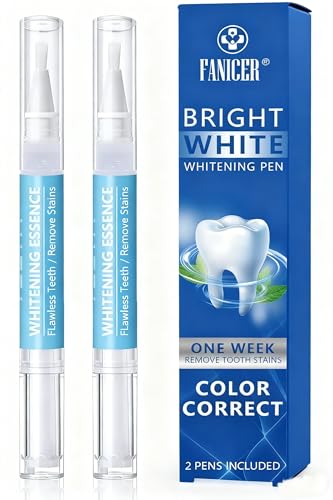 #VerdientProvisionen<br>2 Stück Zahnaufhellung Stift Zahnweiss Bleaching Teeth Whitening Pen Teeth Whitening Essence Pen Gegen Kaffee and Tee FüR Strahlend WeißE ZäHne Hellblau