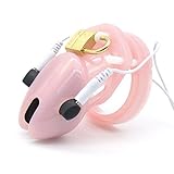 YiFeng Male Electro Chastity Cage Device Belt Restraint Men Bondage (Short, Pink)