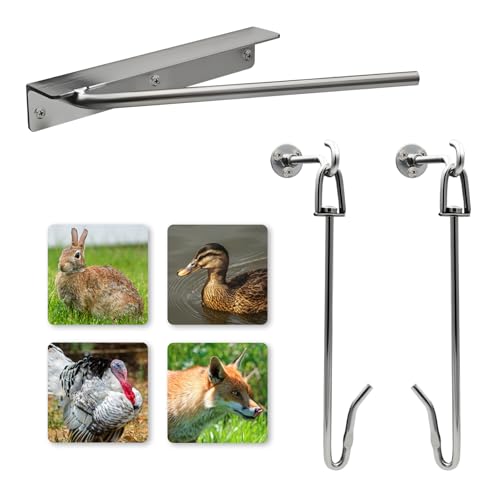 Pyswex Rabbit & Small Game Dispatch Tool Set – Hopper Popper, Humane Cervical Dislocator + Hanging Rack for Effortless Meat Processing