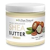 It's Pure Natural - World's First Crude Degummed African Ivory Shea Butter (16 oz) – 100% Pure & Natural Body Butter for Dry, Cracked Skin, Eczema, Stretch Marks & Anti-Aging