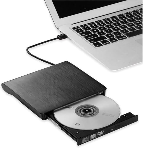 Lecteur DVD externe USB et graveur CD mince Plug and Play pour PC portable