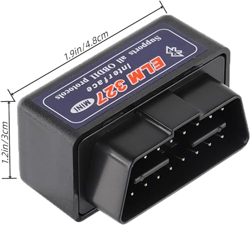 DETACHI Advanced Chipset Car Scanner OBD 2 Bluetooth, Car Fault Diagnostic Tool Device Mini ELM 327 V2.1 for Bike Bs6 with Smart Code Readers Support Android Windows iOS