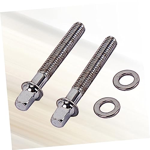 6 piezas de tornillos de montaje para tensores de tambor con arandelas, sujetadores de acero inoxidable para accesorios de caja, bombo y batería, piezas de repuesto esenciales para músicos miniatura 2