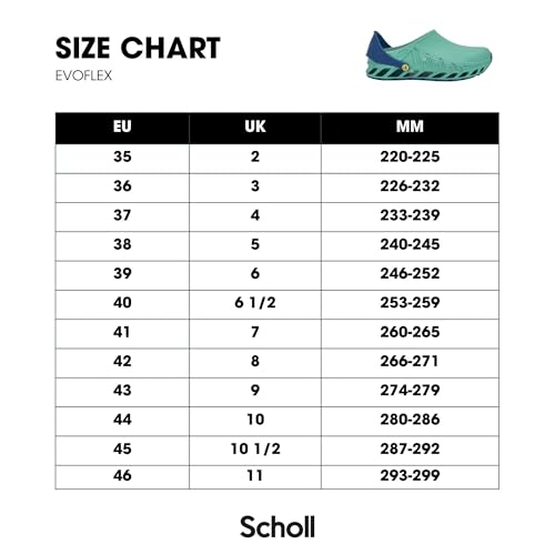 Scholl Evoflex - Professionelle Sanitärclogs für Herren und Damen, Ultraleicht, Komfortabel, Verstellbarem Riemen, Rutschfester Sohle, Herausnehmbarer Memory-Einlegesohle mit Antibakteriellem Futter