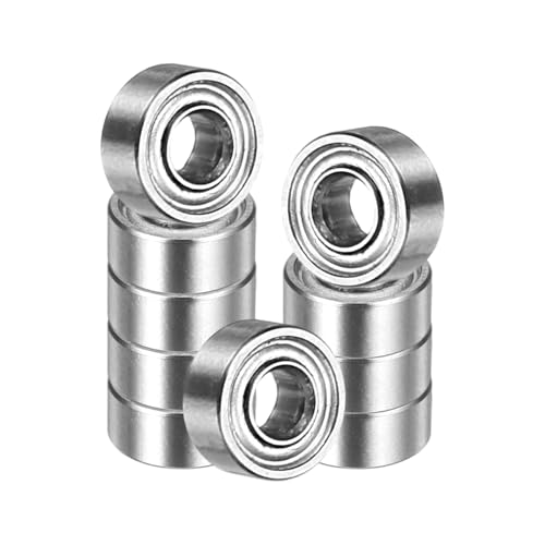Image of sourcing map 10 Pack 682XZZ Deep Groove Ball Bearings, 2.5 x 6 x 2.5mm Chrome Steel Double Shield Bearing for Electric Motor, Home Appliances, Industrial Machinery, (ABEC5)