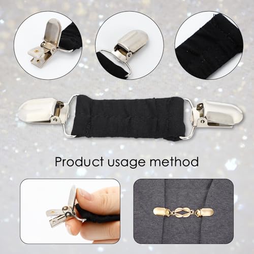 Image of 6Pcs Vintage Sweater Fasteners - Dress Cinch for Shawl & Cardigan, Adjustable Collar Holder | Waist Tightener for Women