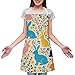 SESLFLKPJK Dog Grooming Wedding Restaurant Kitchen Apron Large Pocket Waterproof Fashion Apron Boys Girls, Easter Rabbit Flower Art Apron With Roomy Pocket, Easy Care Aprons
