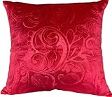 TangDepot Heavy Velvet Embossing Throw Pillow Cover, Classis Floral Anaglyph Velvet Fabric, Decorative Pillow Cover, Indoor/Outdoor Pillows Shell, Cushion Cover - (12