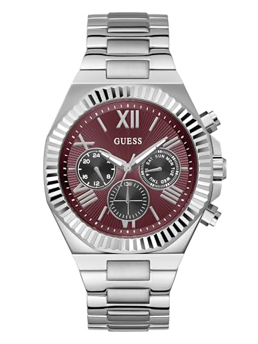 Guess GW0703G7 Montre Homme chronographe en acier avec cadran noir