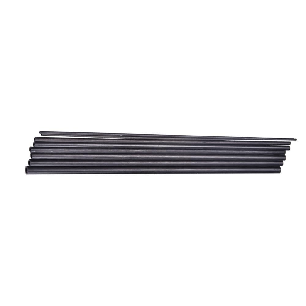 Eje de fibra de carbono Tubos de fibra carbono 500 mm for drones, materiales construcción for modelos DIY, varillas huecas 1,8 a 9 diámetro exteri0r (2 unidades)(4.5x2.5mm)