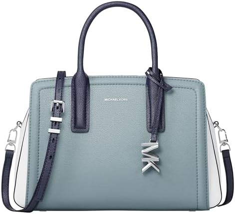 Michael Kors Women's Laila Small Satchel, Gold-Tone Hardware/Leather, Chambray Multi