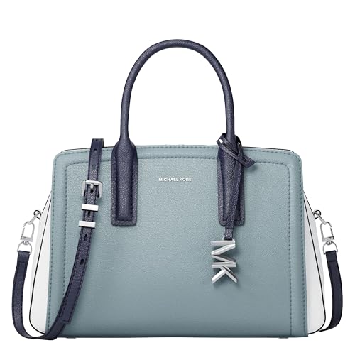 Michael Kors Women's Laila Small Satchel, Gold-Tone Hardware/Leather, Chambray Multi