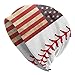 CUTEDWARF American Flag and Baseball Beanie Skull Caps Knit Hat Soft Balaclava Baggy Hats Outdoor for Mens Womens