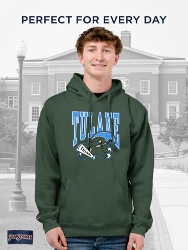 Image of JanSport NCAA Officially Licensed Rival Hoodie, Long Sleeve Unisex Sweatshirt, Cotton-Polyester Blend, Double-Layered Hood