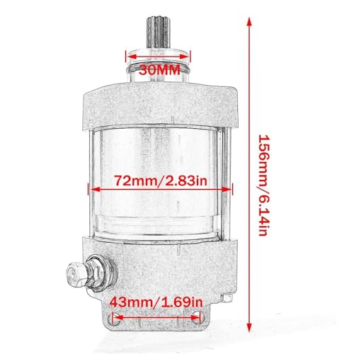 Démarreur moteur moto YZF-R1 RaceBase 5VY-81890 4C8-81890 - 2