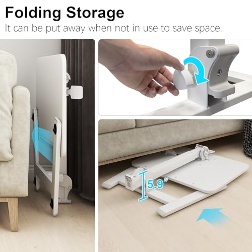 Bureau debout inclinable 90° PUNCIA table réglable blanche pour optimiser les petits espaces - 4