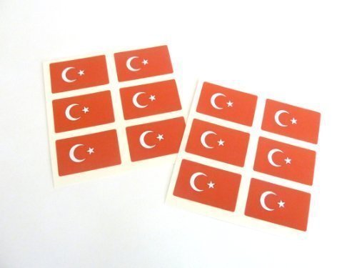 Mini Aufkleber-Pack, 33x20mm Rechteck, selbstklebend Turkei Etiketten, Türkisch Flagge Sticker Cover
