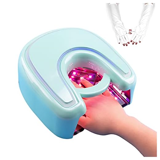 PENNY73 Lâmpada LED recarregável USB para curar unhas gel arte lâmpada sem fio pedicure portátil secador de unhas 48w com luvas anti-UV, verde