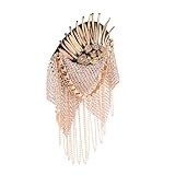 POPETPOP Accesorio Único de Aleación Hombreras Doradas Diseño Simple y Seguro para Usar para Ropa de Mujer y Disfraz de Moda