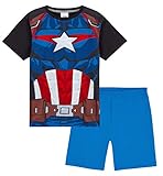PIJAMA CORTO DEL CAPITÁN AMÉRICA Y HULK --- Sumérgete en el fantástico mundo de los superhéroes con nuestro nuevo pijama para niños y adolescentes. Se trata de 2 diseños diferentes de pijamas de verano, uno con el Capitan America y otro con Hulk, que podrán utilizar como pijama o incluso como disfraz. También viene con pantalones cortos a juego y cintura elástica para mayor comodidad.