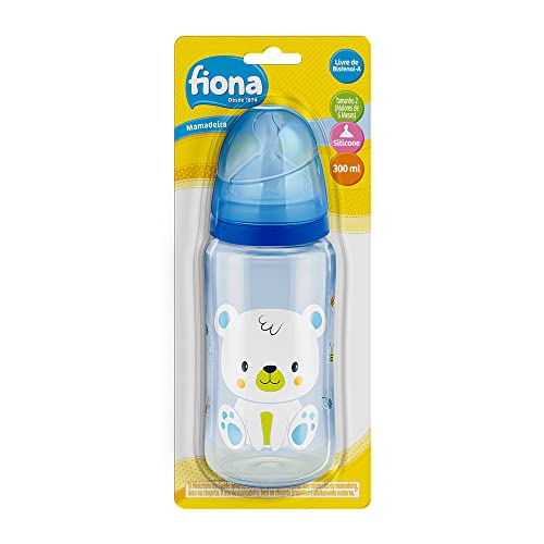 Mamadeira Fiona Silicone 300 ml Tam 2 - Fiona, Azul