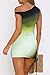 ABMOIU Women's Sexy Off Shoulder Bodycon Mini Dress 2025 Summer Printed Ruched Dresses Party Club Outfits Green Small