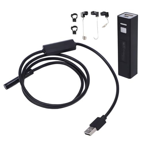 Kabellose Endoskopkamera, WiFi-Endoskop-Inspektion, HD, IP68, wasserdichtes 8-mm-Objektiv mit einstellbarem LED-Licht für Android iOS, Smartphone, Laptop, Rohrmotor, Autoreparatur
