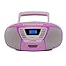 Produktbild Blaupunkt B 120 VL tragbarer Kinder CD Player mit Bluetooth | Kassettenfach | Hörbuch Funktion | - mit USB | kleines CD-Radio | Aux | PLL UKW Radio mit CD Spieler | Flieder