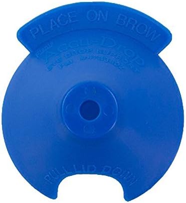 Eye Drop Guide - Putting in Eye Drops Made Easy and Convenient for All Ages - Works with Most Eye Drop Bottles | Reusable and Hand Washable | Blue Plastic Guide