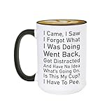 I Came I Saw I Forgot Coffee Mug Have No Idea Whats Going On Is This My Cup I Have To Pee Cup Sarcastic Gift Office Humor Gift Wife Coffee Mug Gifts For Forgetful Friend Office Humor Present 15oz