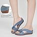 Ecetana Sandals for Women Wedge Shoes: Slip On Dressy Summer Comfortable Slides Sandals Lightweight Memory Foam Platform Shoes