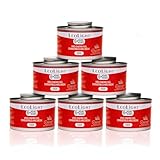 6 Pack Chafing Fuel 6 Hour Burn – Odorless, Smokeless & Spill-Proof Wick, 7.8oz Food Warmer Fuel for Chafing Dish Buffet Set & Catering Use, LeoLight