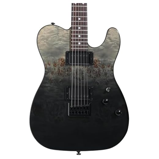 Schecter PT Standard Electric Guitar - Black Fade Burst Burl