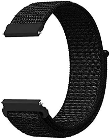 GetTechGoNylon 22mm Strap Band Compatible with Galaxy Watch 3 45mm/Galaxy 46mm/Gear S3 Frontier,Classic/Amazfit Pace Stratos/Huawei GT2 46mm/Honor Magic Watch 2(46mm) & Watches with 22mm Lugs-Black