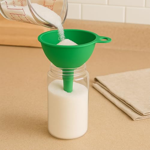 Image of Oblivion Funnel For Kitchen - Multipurpose Silicone Funnel for Pouring Oil, Sauce, Water, Juice & Small Food Grains - Easy to Store Clean Food Grade Liquid Transfer Tool with Hanging Loop (Pack of 1)