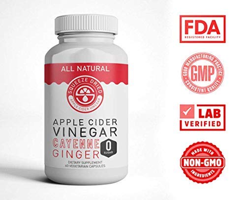 image for Squeeze Dried Apple Cider Vinegar Pills - ACV Capsules Extra Strength 