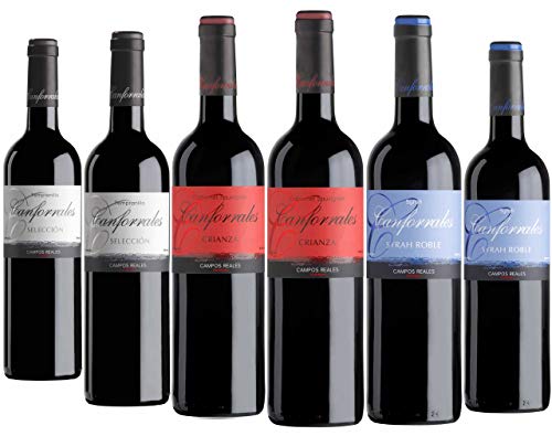 Canforrales Pack de Vino tinto Barrica - Paquete de 6 x 750 ml - Total: 4500 ml