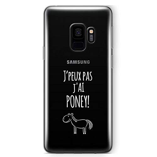 ZOKKO Schutzhülle für Galaxy S9, J'peux Pas J'Ai Pony, weich, transparent, weiße Tinte.