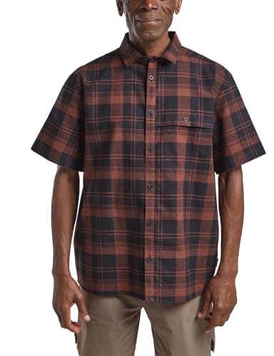 Jack Wolfskin Herren Great Plains Shirt Hemd, Check Dark Navy, XL EU