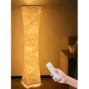 Anten RGB LED Floor Lamp Living Room Dimmable 15 W Tyvek Floor Lamp Living Room 1.56 m Light Column 10 Brightness Floor Lamp with Remote Control 7 Colours Corner Lamp 3 Colour Temperature Floor Lamp