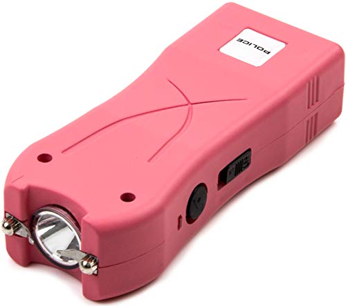 POLICE Stun Gun 398 - 59 Billion Mini Rechargeable with LED Flashlight, Pink